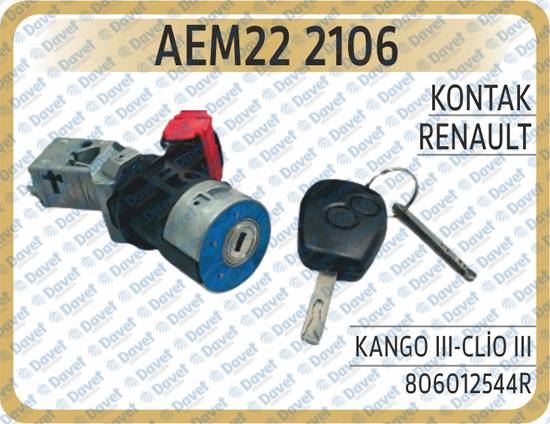 ZSW1487 Kontak Komple Plastik Soket Renault Clio Iii 2005-2012/ Kangoo - Fluence - Master Iii 2008-/ Dacia Logan Ii - Sandero Ii 2012-